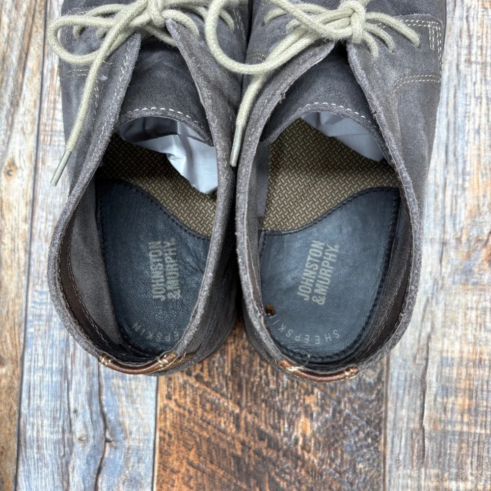 Johnston & Murphy Wallace Chukka Ankle‎ Boots Casual Lace Up Grey Mens 8.5